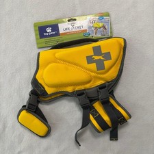 NEW Top Paw Yellow Dog Life Jacket Size Medium For Dogs 30-50lbs