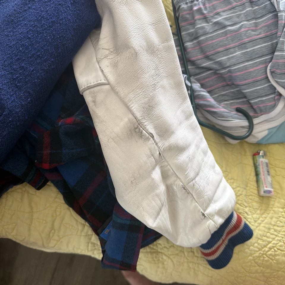 Chaqueta 40 de cuero de lana NY RANGERS DeLong Prince of Wales Foto 2 de 4