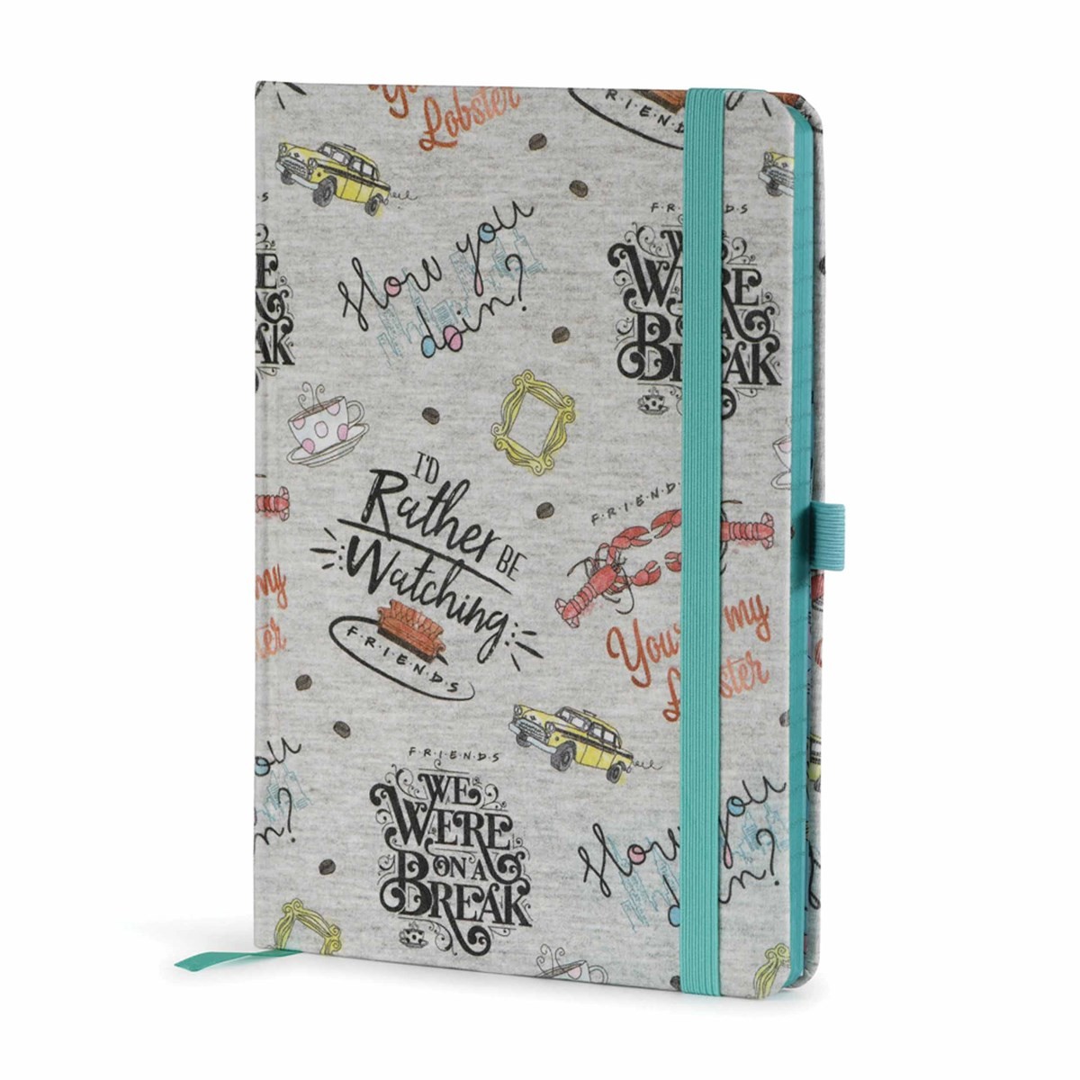 Friends Marl A5 Notebook, Notebooks, Lined Pages, Entertainment, Gift