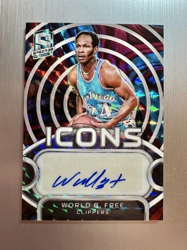 World B. Free 2023-24 Panini Spectra Icons Interstellar Prizm Auto #’d 33/75