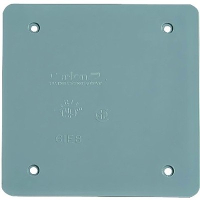 Carlon E9802CN-CAR Weatherproof Blank Cover, Rectangular, 2 -Gang, PVC, Gray