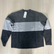 UNIQLO Souffle Yarn Crew Neck Sweater Women Size M Gray