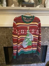 33 Degrees Sloth Mutli-color Ugly Christmas Sweater Men's Size L