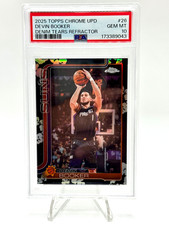 2025-26 Topps Chrome Update Devin Booker Denim Tears Refractor #26 PSA 10