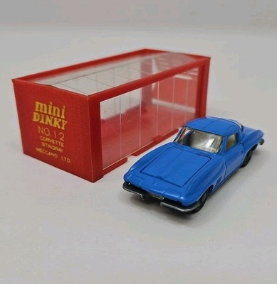 Vintage New #12 Mini Dinky Toys Corvette Stingray 1/65 With Garage Meccano