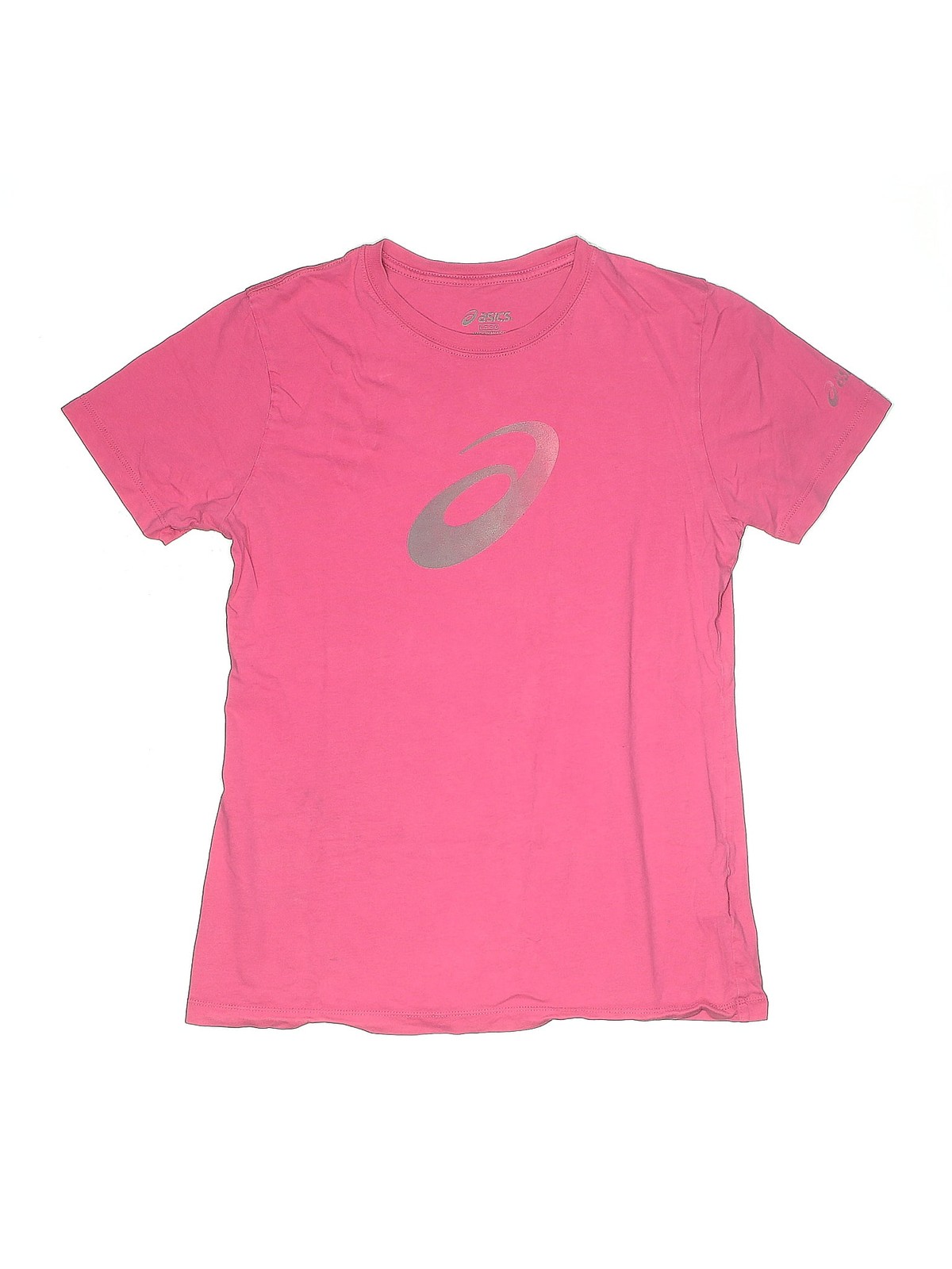 Asics Girls Pink Short Sleeve Top L Youth