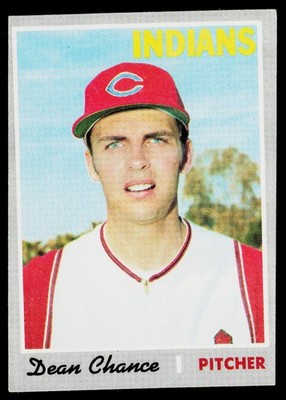 1970 Topps SET-BREAK #625 Dean Chance EX or Better, miscut (HUCK'S)