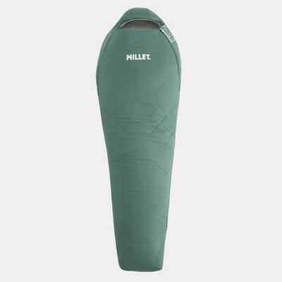 MILLET BAIKAL 750 REG Green Sleeping Bag Trekking Outdoor Mountain Left Zip