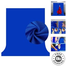 High-Density 10X7 FT Royal Blue Photo Background - Perfect for Video Meetings