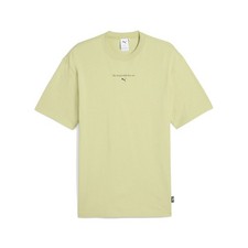 PUMA Cat Graphic Crew Neck Short Sleeve T-Shirt Mens Green Casual Tops 62941137