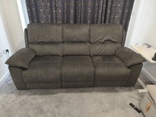 Goodwood Grey Fabric Electric Recliner 3-Seater Sofa & Chair 215x98x102