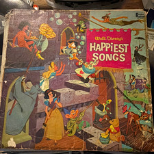 Disneyland Records Walt Disney's Happiest Songs 1967 Vinyl LP 33 RPM Andrews