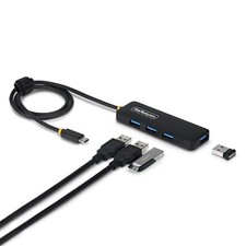 StarTech.com 4-Port USB-C Hub, 5Gbps, Bus Powered, USB-C to 4x USB-A Mini Hub,