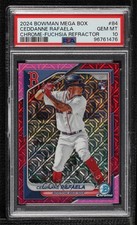 2024 Bowman Mega Box Chrome Fuchsia Mojo Refractor Ceddanne Rafaela PSA 10 v9t