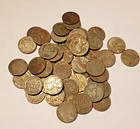 1943 P D Steel Wheat Pennies Roll (50) Coins *Average Circulation*