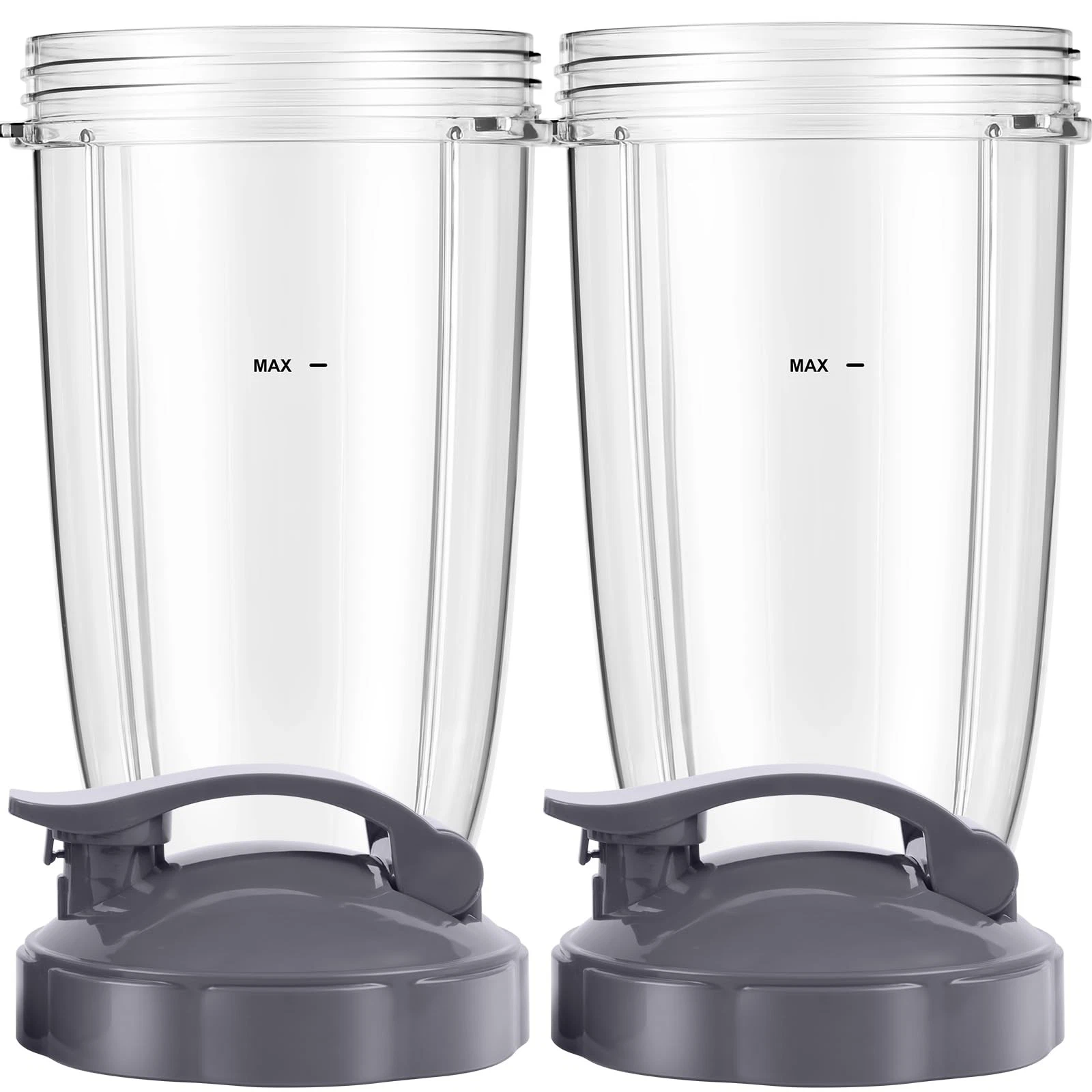 Blender Cups 24oz Cups with Flip-Top To-Go-Lids Fit for NutriBullet Blender 6...