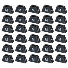 Clothes Hanger Marker M Size Tag White Letter on Black Trapezoid 100 Pcs