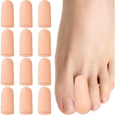 12 Pack Gel Toe Caps and Protectors, Silicone Toe Protectors for Missing or