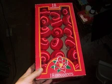 18 Rauch red satin silk ball 2-1/4" styrofoam Christmas ornaments