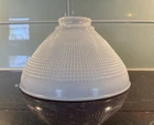 Vintage Milk Glass 10" Diffuser Touchier Waffle Shade Globe