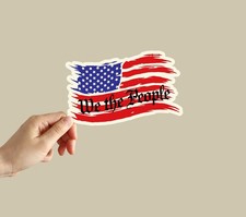 We the People 1776 American Flag Sticker Car Truck Laptop Bumper USA Patriotic