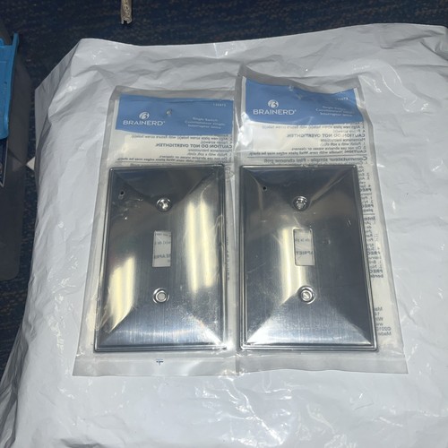 WANDSCHALTER ABDECKUNG (2ER PACK) PLATTE poliert CHROM Kippschalter EINZELLEUCHTE - Bild 1 von 3