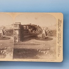 Rom Stereoview um 1900 Echtfoto Italien Die Via Sacre Prozessionsweg