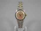 Vintage Timex Watch Women 25mm Two-Tone Date Manual Wind 6.25-7"