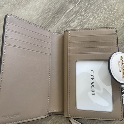 Portafoglio Coach Medium con zip angolare in tela firmato CW786 nuovo con etichetta - Foto 4 di 4