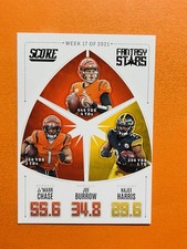 2022 Score Fantasy Stars #FS17 Joe Burrow Ja’Marr Chase Najee Harris Bengals