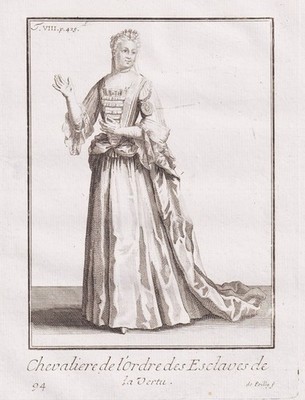 Ordre des Esclaves de la vertu Dame Ritterin costume Tracht engraving 179 310507