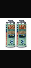 2 x Freezeeco R12/R134a Aircon Top Up Gas & Oil (400ml) AC Refill