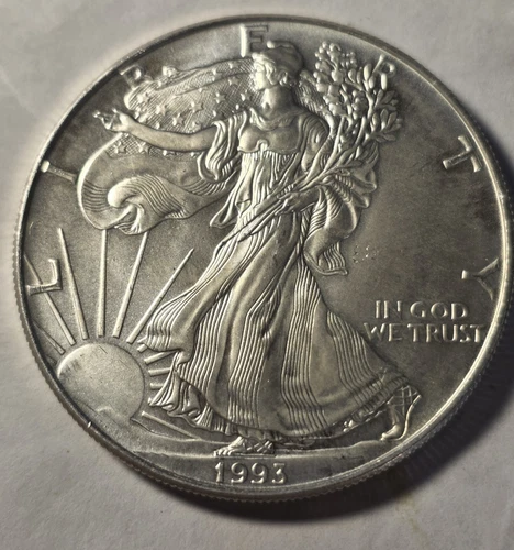 1993 Silver Eagle $1 Dollar 1oz Uncirculated .999 -MS-Brilliant Uncirculated-