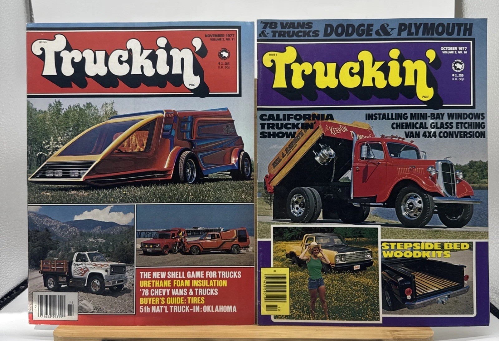 LOT OF 12 COMPLETE YEAR 1977 Vintage Truckin' Magazine Van Custom Bronco Trucks thumbnail 8