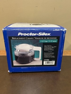 Proctor Silex Replacement Coffee Carafe A9306 2-12c White A600 Models Open Box