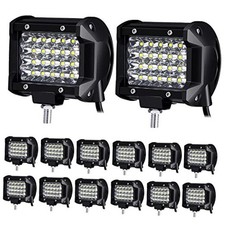 12 Pack LED Pods 72w 14400lm Spot Driving Off Road Fog Light Off Road 4 Inch