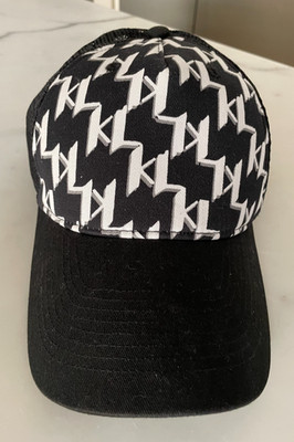 Karl Lagerfeld Paris Monogram Pattern Snapback Baseball Cap Hat
