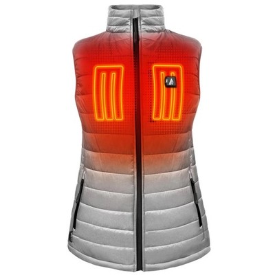 Actionheat Womens 5V Battery Heated Puffer Antarctica White Vest