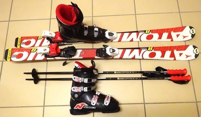 TOP Skiset Atomic Ski 120 cm incl. Skiservice + Skischuhe Gr. 38 + neue Stöcke