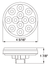 (4) Nuevo remolque rojo 4" para camión redondo freno parada de giro luz LED trasera con enchufe de ojal - Imagen 2 de 7