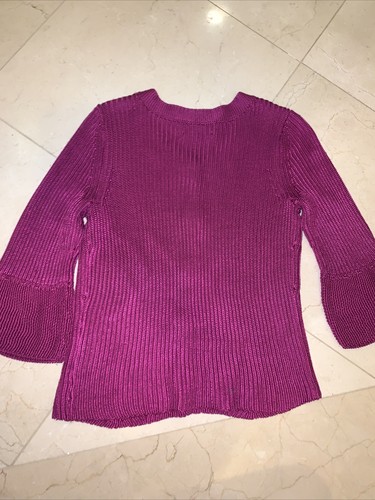 Cárdigan Magenta Colección Jones New York Talla S con Botones Mangas Acampanadas Nuevo❤️ - Imagen 6 de 8