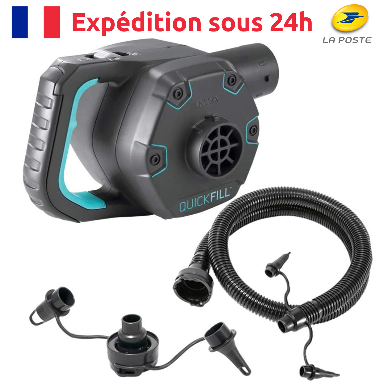 Gonfleur électrique rechargeable 12V 220V avec poignée ergonomique