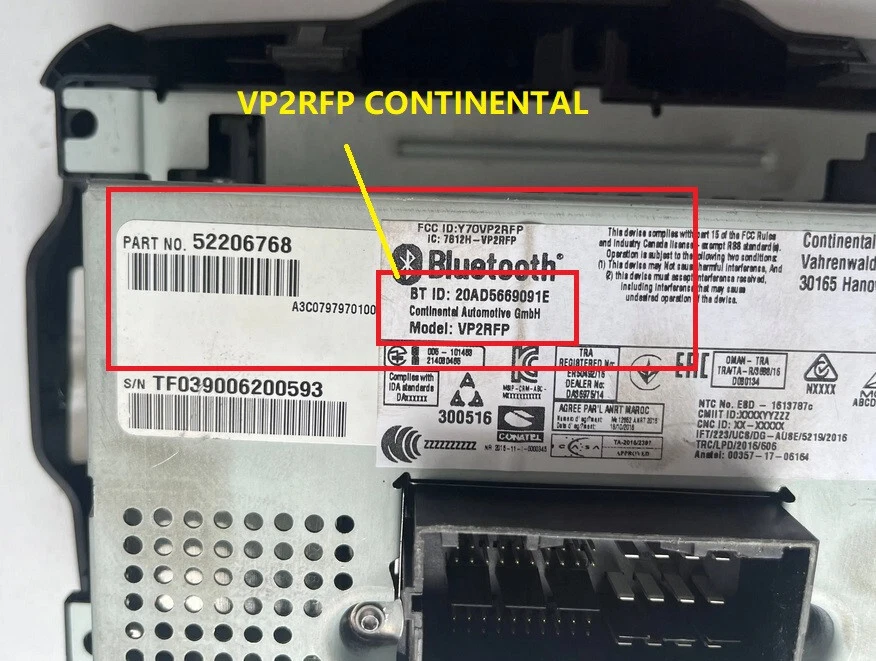 JEEP RENEGADE LCD DISPLAY TOUCH SCREEN PER 7 POLLICI CONTIENTAL VP2RFP RADIO 7" - Immagine 2 di 4