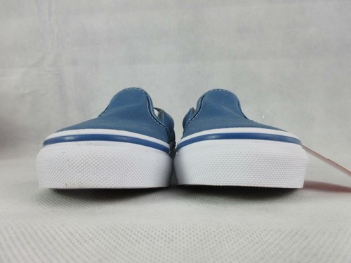 VANS CLASSIC SLIP-ON BLUE WHITE KID'S SHOES SNEAKERS 11.5K NWT - Picture 4 of 12