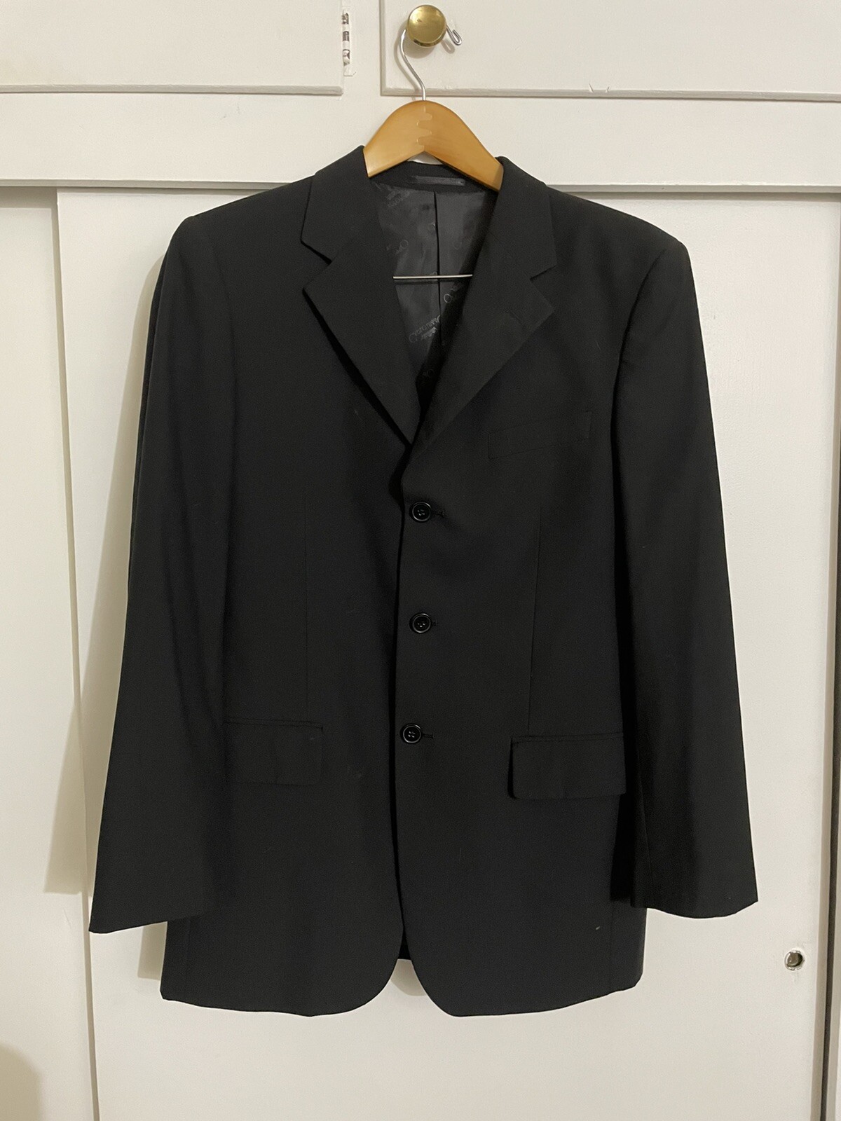 Carlo Lusso Men's Solid Black Three Button Jacket… - image 2