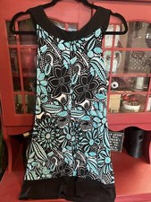 NWT Wrapper Medium Dress / Gorgeous Pattern, Neckline And Cut!