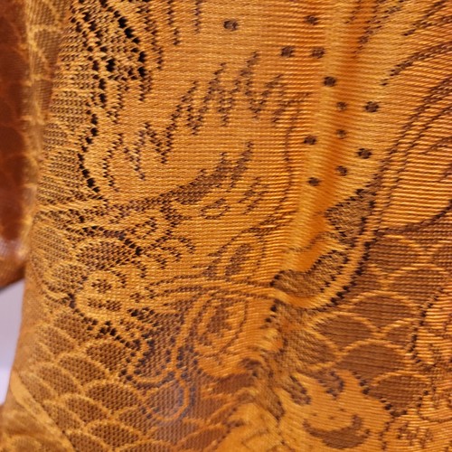 VTG 90s TRUST Club Couture Collect Shirt Shear Mesh Chinese Dragon Lion GOLD - Picture 4 of 21