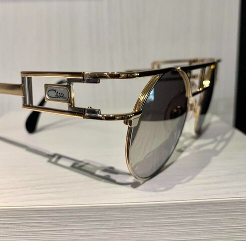 CAZAL 958 Round Gold and Silver Sunglasses - Picture 3 of 6