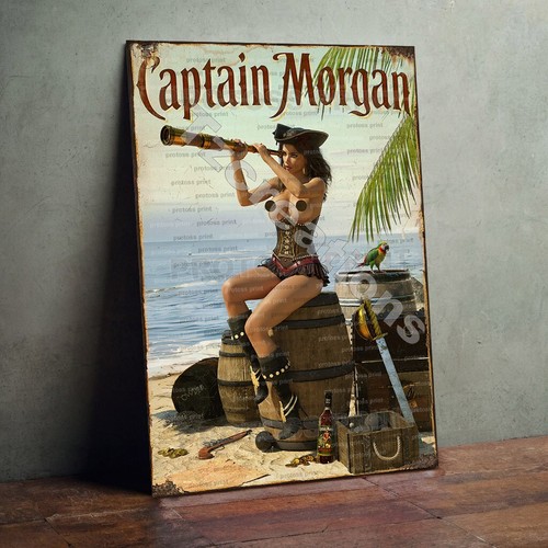 Captain Morgan Vintage Metal Tin Plaque Signs Man Cave Pub Club Cafe TIKI BAR - Picture 9 of 9