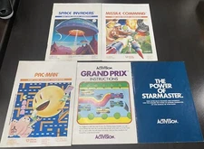 Atari Activision Pac-Man Space Invaders Etc. Lot of 6 Instruction Manuals Only